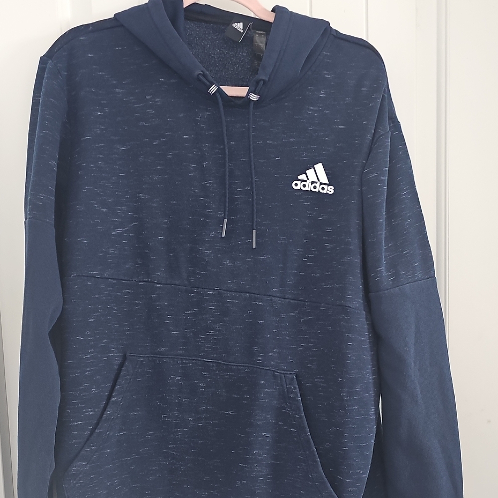 Adidas Men's Navy Blue Hoodie